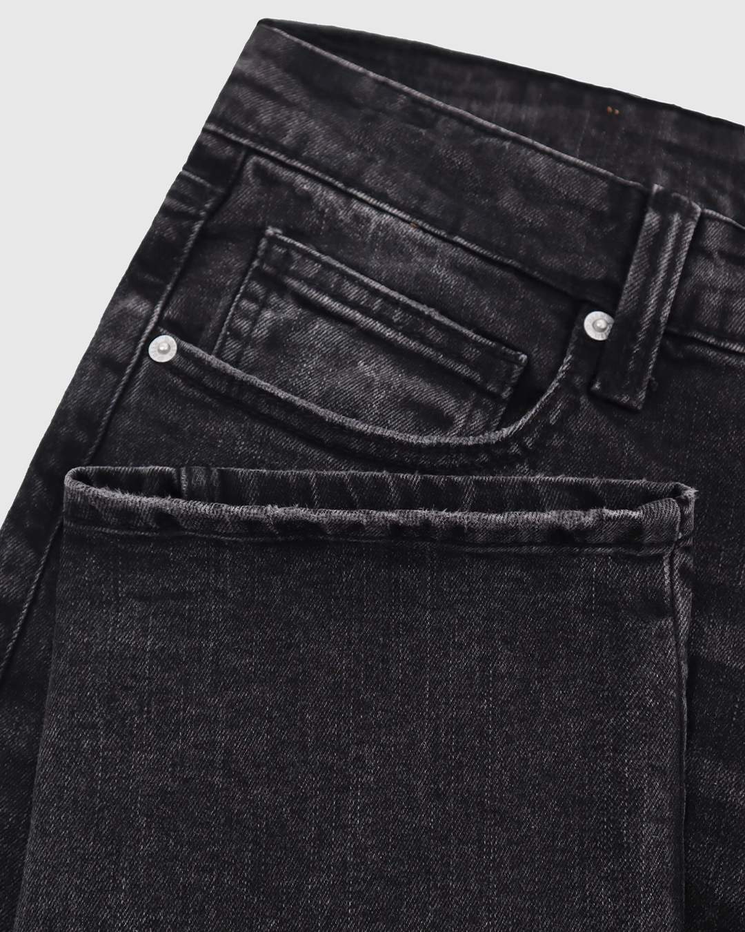 Black Faded Jeans – Slim Fit - Image 4