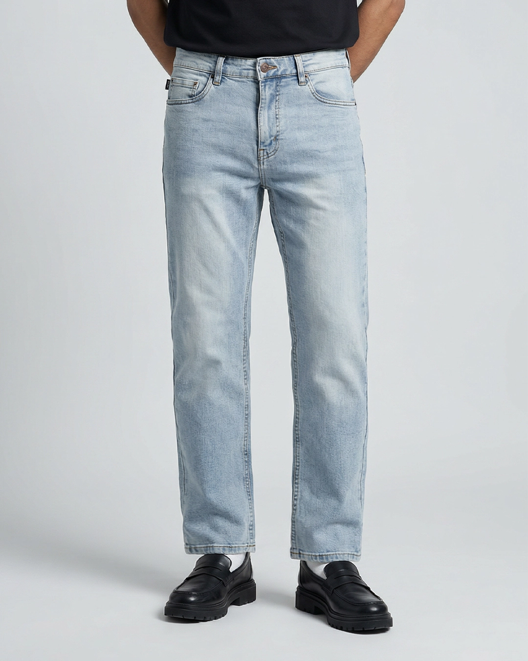 High-End Light Blue Jeans – Regular Fit