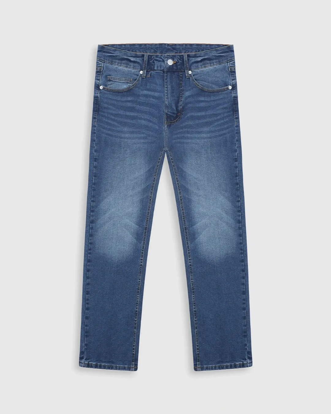Mid Wash Blue Jeans – Regular Fit - Image 2