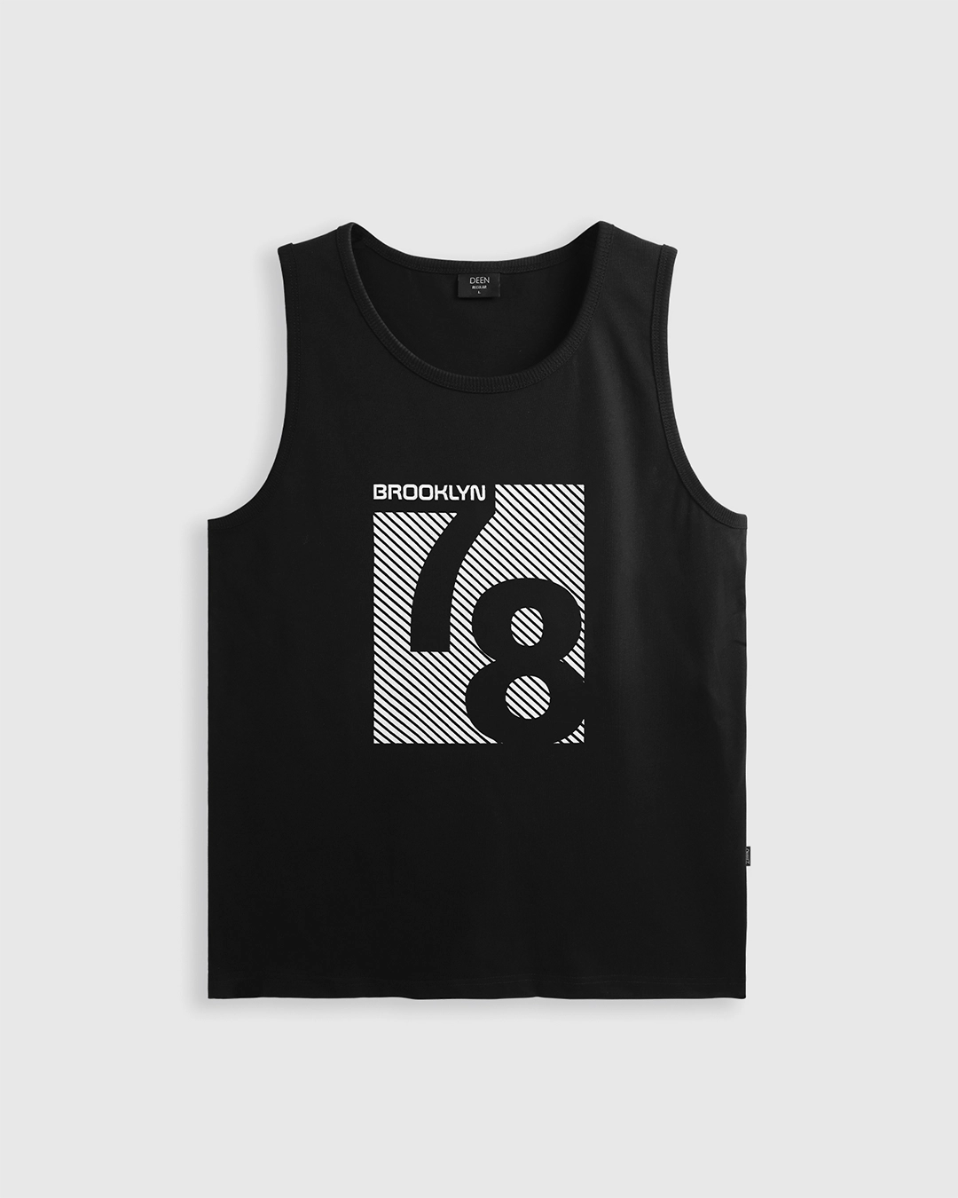 DEEN Black Relaxed Graphic Tank Top