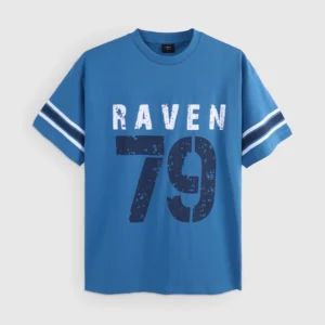 DEEN Blue Raven Drop Shoulder T-Shirt