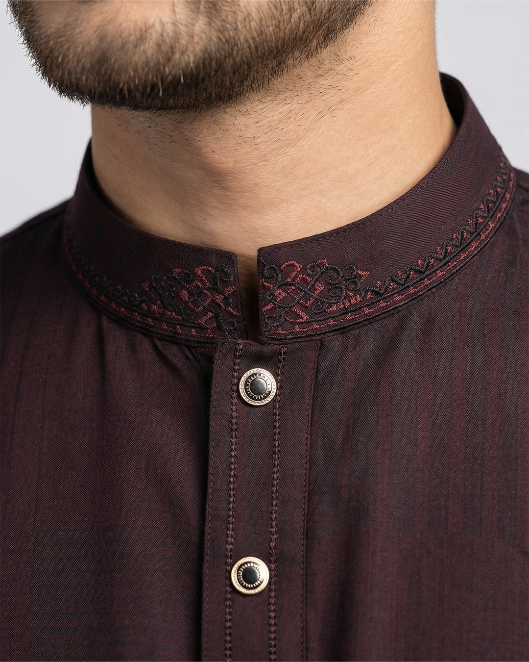 DEEN Board Brown Embroidered Panjabi - Image 3