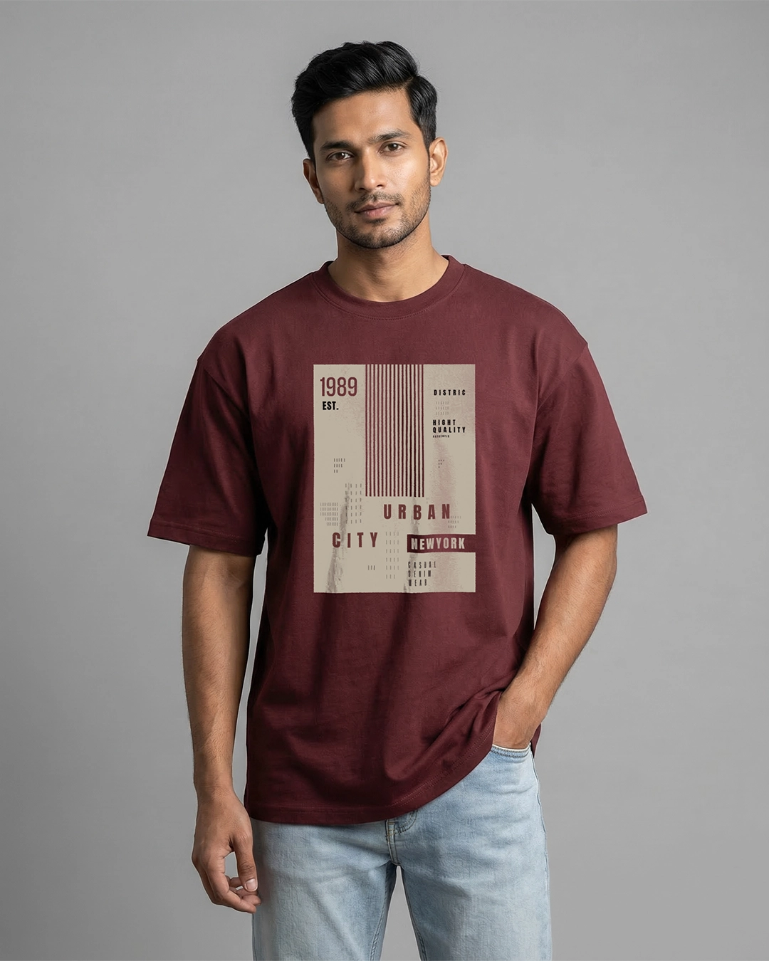 DEEN City Code Print Drop Shoulder T-Shirt - Image 2