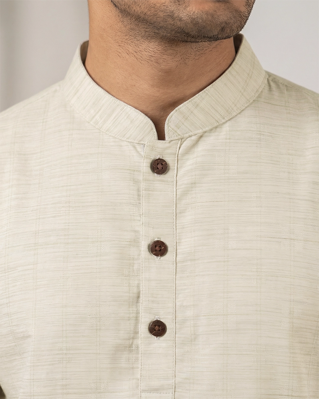 DEEN Cream Semi Formal Panjabi - Image 3