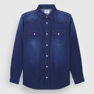 DEEN Dark Blue Denim Shirt- Double Pocket