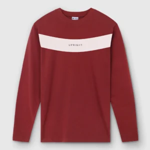 DEEN Full Sleeve Maroon Panel T-shirt