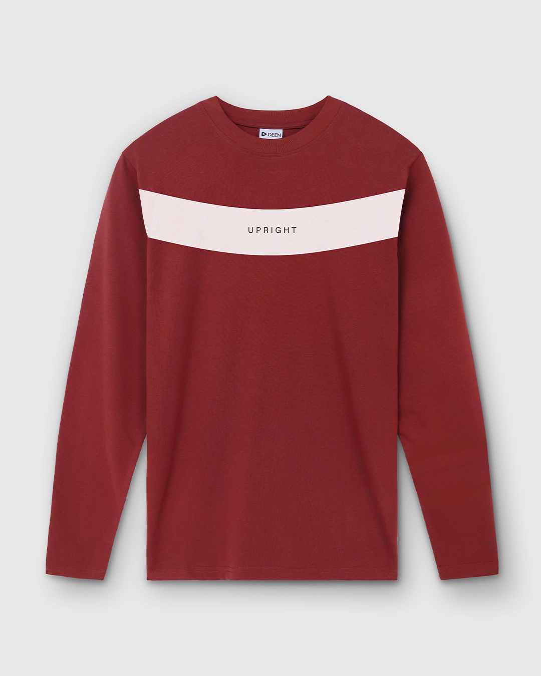 DEEN Full Sleeve Maroon Panel T-shirt