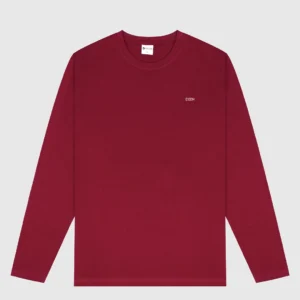 DEEN Full Sleeve Maroon T-shirt in Cotton Blend