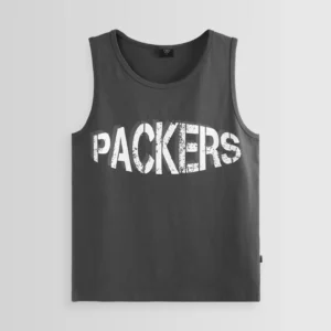 DEEN Grey Relaxed Graphic Tank Top