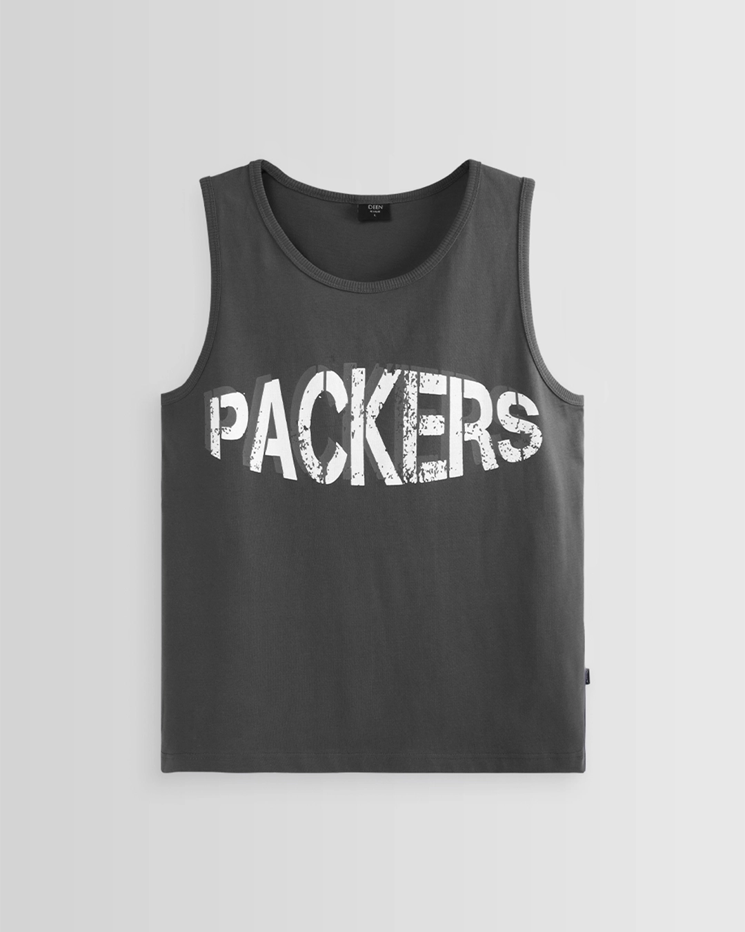 DEEN Grey Relaxed Graphic Tank Top