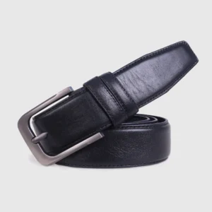 DEEN Black Genuine Leather Belt