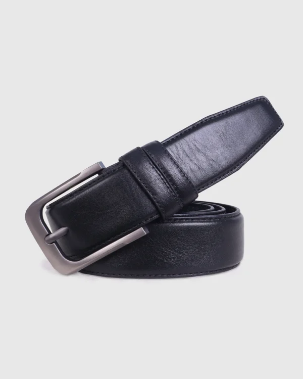 DEEN Black Genuine Leather Belt