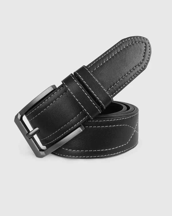 DEEN Black Premium Leather Belt