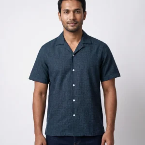 DEEN Mosaic Cuban Collar Shirt