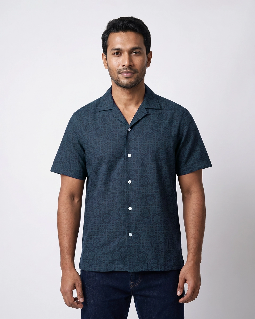 DEEN Mosaic Cuban Collar Shirt