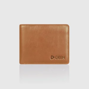 DEEN Plain Brown Bifold Leather Wallet
