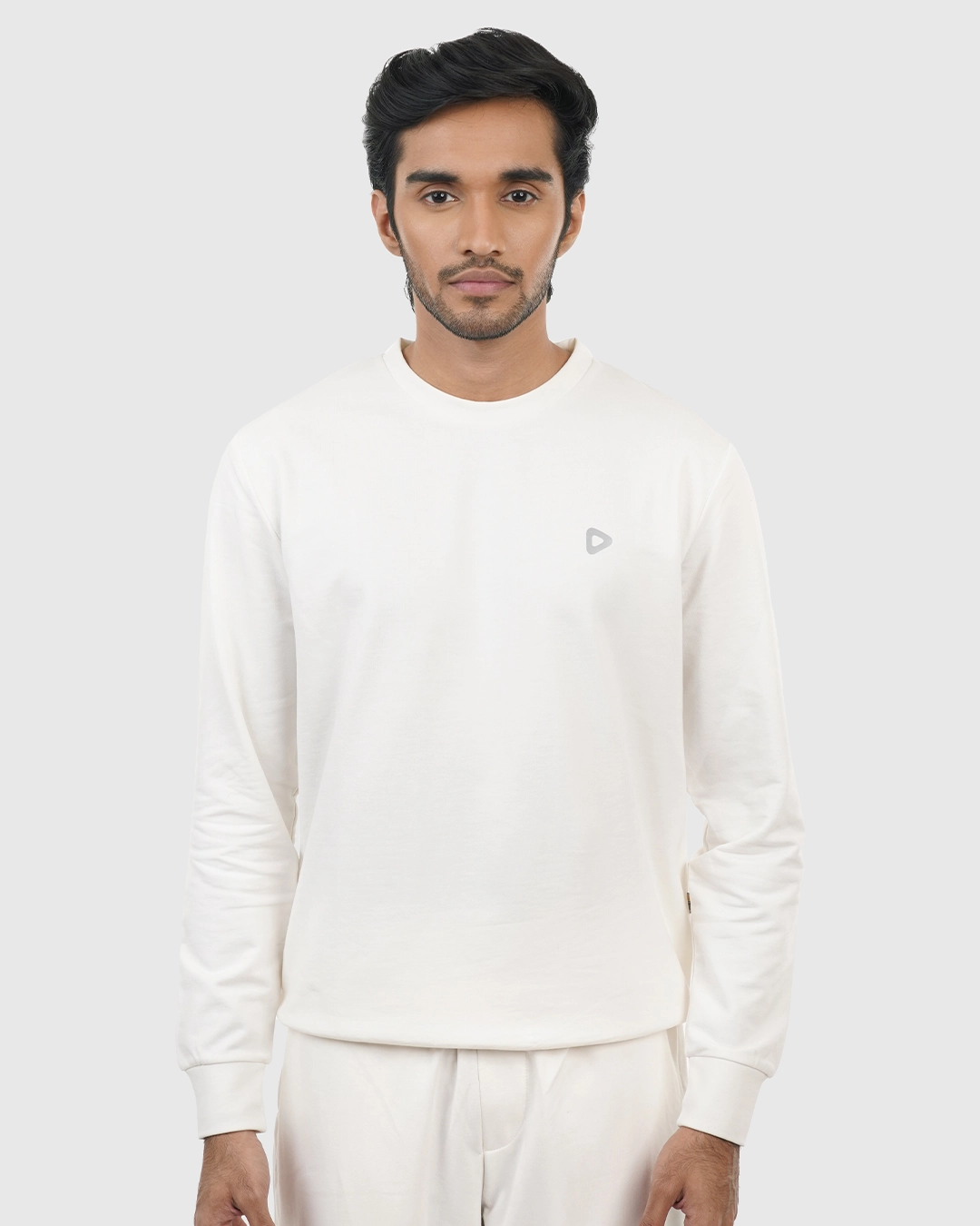 DEEN Off-white Sweatshirt in French-Terry - Image 3