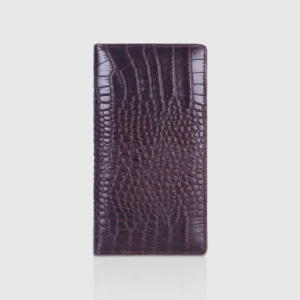 DEEN Crocodile Embossed Leather Long Wallet