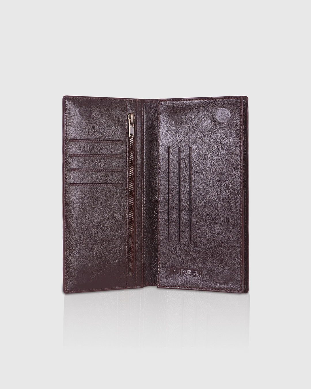 DEEN Crocodile Embossed Leather Long Wallet - Image 2