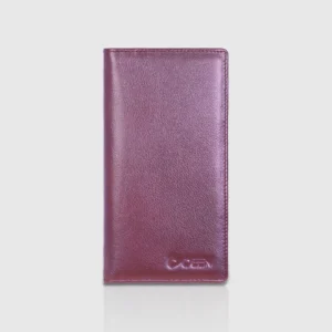 DEEN Burgendy Leather Long Wallet