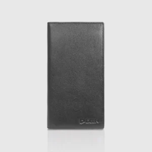 DEEN Black Leather Long Wallet