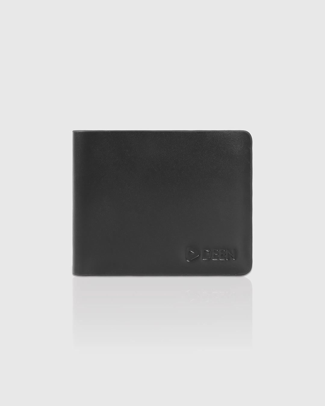 DEEN Black Bifold Leather Wallet