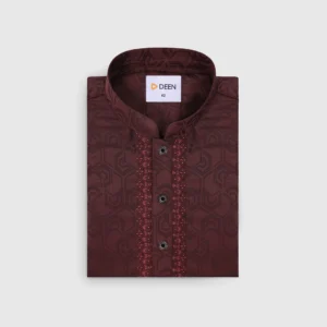 DEEN Brown Embroidered Panjabi