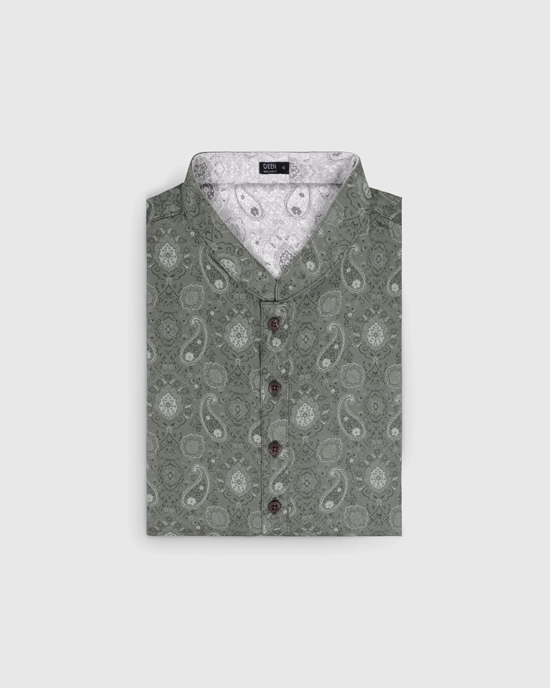 DEEN Green Printed Semi Formal Panjabi