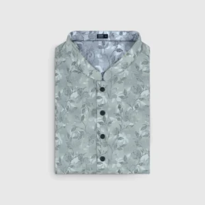 DEEN Grey Floral Semi Formal Panjabi