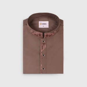 DEEN Mocha Embroidered Panjabi