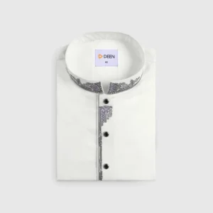DEEN Mozzarella Embroidered Panjabi