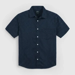 DEEN Navy Dot Casual Half Shirt