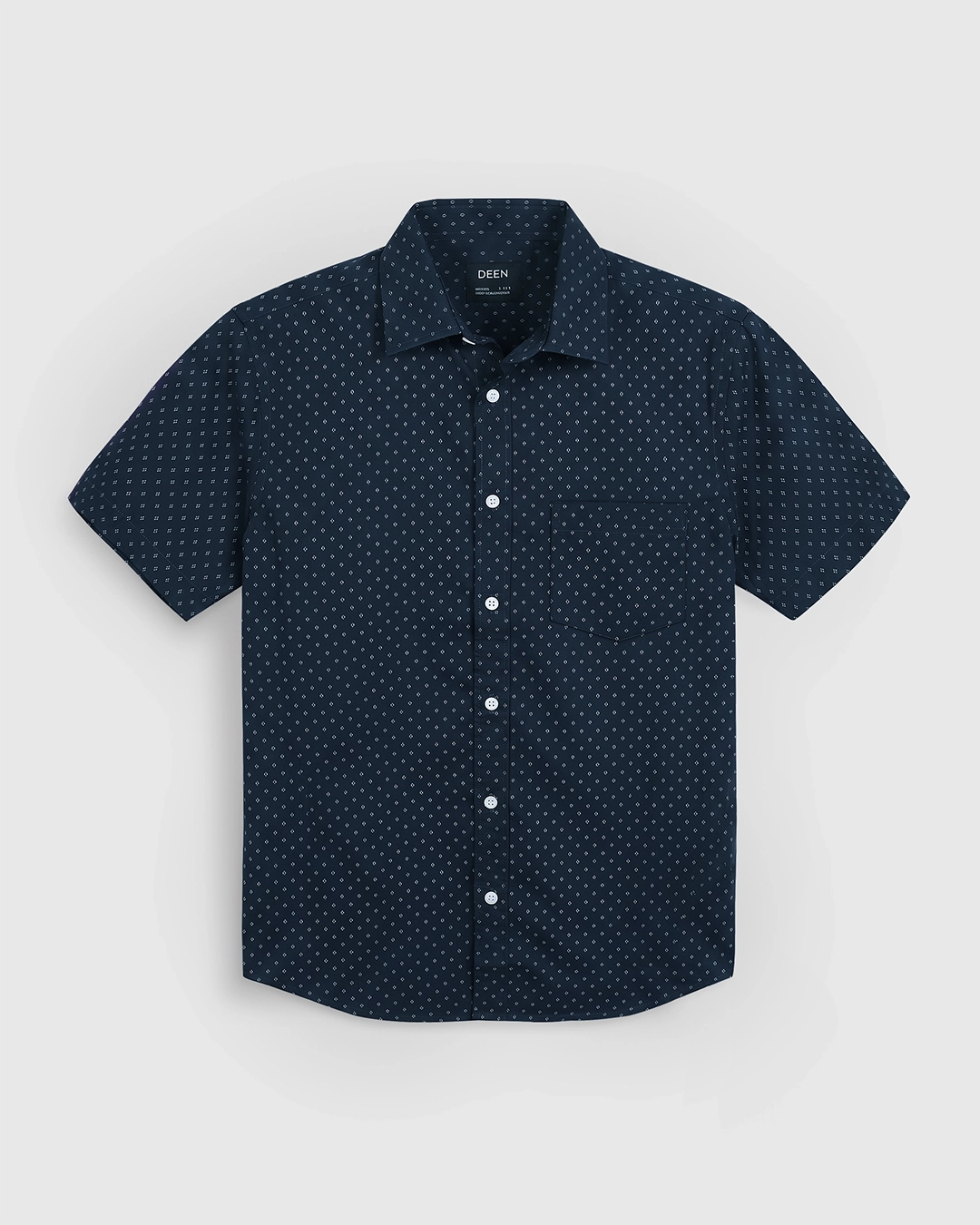 DEEN Navy Dot Casual Half Shirt