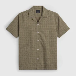 DEEN Olive Cuban Collar Shirt