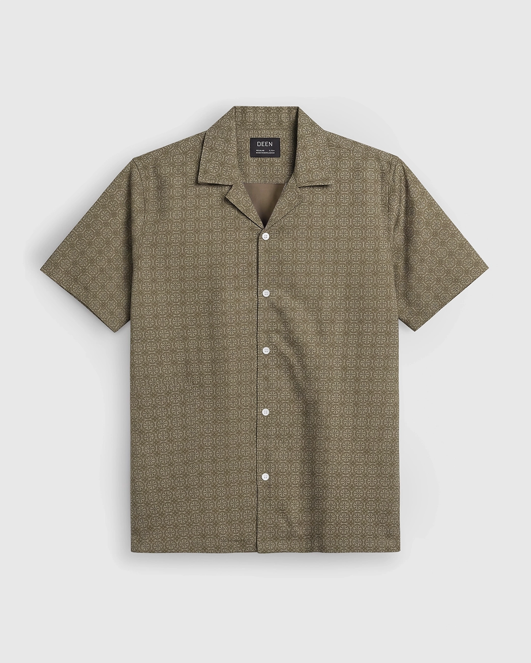DEEN Olive Cuban Collar Shirt