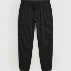 Pull & Bear Cargo Trouser in Black