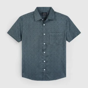 DEEN Teal Swirl Casual Half Shirt