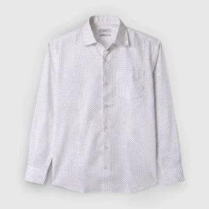 DEEN White Print Executive Formal Shirt